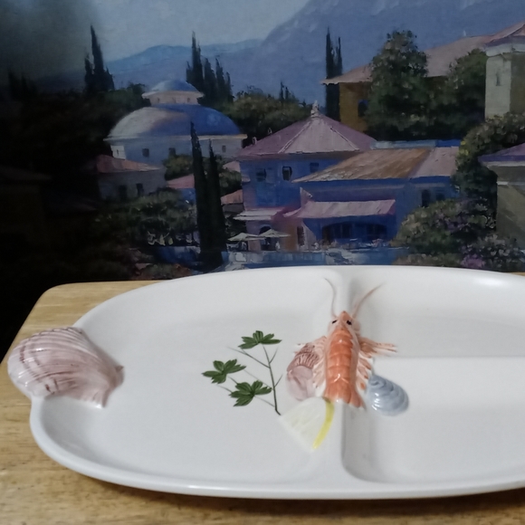 Rare Lord&Taylor Platter Oval Japanese Vintage Seafood Serving Porcelain Platter - Picture 5 of 16